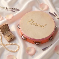 Custom Logo 4 6 7 8 10 Inch Small Wooden Hand Drum Percussion Eco-Friendly Handmade Portable for Wedding Party