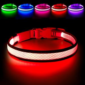 Collier LED électronique pour chien, réglable, rechargeable, colliers réfléchissants LED pour chiens, produits anti-perte pour chiens de nuit - Product Image 1