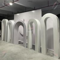 Support d'arche de toile de fond rond en PVC blanc, design populaire, pour mariage, en promotion