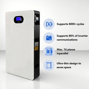 Wall-<b>Mounted</b> Split Solar <b>Battery</b> 10KWh 48V 100Ah IP65 CAN Hybrid Grid Home Energy Storage for High Quality - Product Image 3