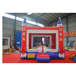 Castello Gonfiabile a Forma di Razzo, Combo Bounce House Spaziale Gonfiabile per Feste di <span class=keywords><strong>Compleanno</strong></span> dei Bambini e <span class=keywords><strong>Intrattenimento</strong></span> all'Aperto - Product Image 2