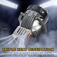 Phares de Projecteur LED Triple Laser 3 Pouces 95W 12V 6000K, Phares Anti-Brouillard pour Voiture, Ajustement Direct Sans Perte, Lentille Claire Haute Précision A4 HILUX
