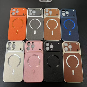 Étui de télé<span class=keywords><strong>phone</strong></span> luxueux de style Ins en TPU+PC avec peinture métallique, support magnétique, anti-empreintes digitales, antichoc, compatible avec 17 Pro Max, sans fil - Product Image 1
