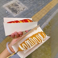 Fabricant de boîtes à hot-dogs à emporter à bas prix avec impression personnalisée Boîte d'emballage en papier pour chien de maïs