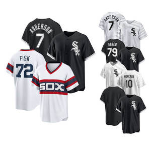 Venta al por Mayor de Camisetas de Béisbol Cosidas Nuevas y Económicas 2026, Personalizadas, Estilo Americano, Chicago, Todos los Jugadores: 7 <span class=keywords><strong>Anderson</strong></span>, 10 Moncada, 88 Robert Jr. - Product Image 4