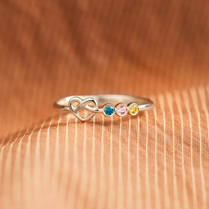 Anello Geometrico a Cuore Colorato per Donne, Gioiello Elegante e alla Moda, Accessorio Regalo - Product Image 6
