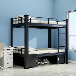 Металлическая двухъярусная кровать Homniture из прочной стали для общежитий, хостелов и школ - Product Image 2