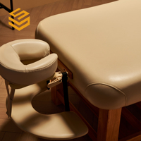 Table de massage électrique moderne à cadre métallique avec dossier réglable pour hôtel et thérapie de beauté