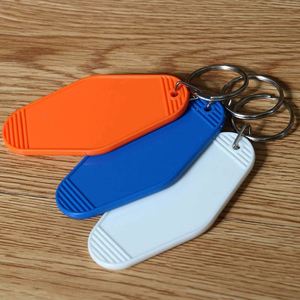 Custom Logo Retro Vintage Motel Hotel Room Keychain Promotional Blank Plastic Acrylic <b>Keyrings</b> Various Colors <b>Cute</b> Style - Product Image 3