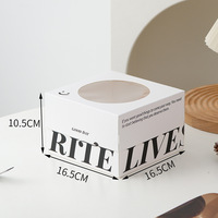 Boîte d'emballage de gâteau coupé au fromage 4 pouces 6 pouces lait jaune Ins West Point Box Boîte à dessert en carton pour la cuisson