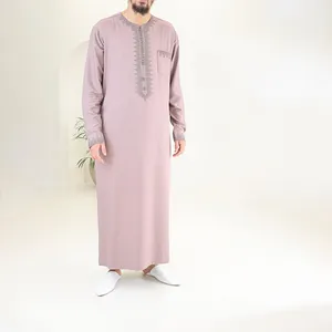 Custom Embroidery Design Men Arab Thobe Wholesale Good Quality Saudi Moroccan Thobe Men Thobes
