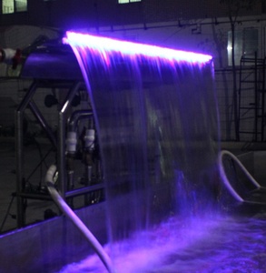 Cascadas de Pared para Piscina de Jardín de Acero Inoxidable Water Faery, Decoración de Agua Moderna para Exteriores con Cambio de Color LED, Grosor de 1.5 mm - Product Image 3