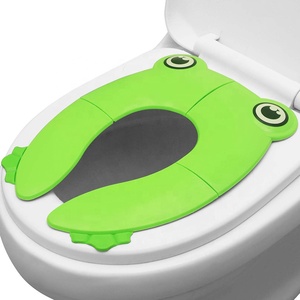 Couvre-siège <span class=keywords><strong>de</strong></span> <span class=keywords><strong>toilette</strong></span> pliable en silicone souple, écologique, en forme d'animal personnalisé, lavable, pour bébés, tout-petits et enfants - Product Image 1