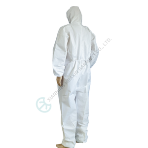 CE Certificated TYPE 5B TYPE 6B <strong>Disposable</strong> White Microporous <strong>Boiler</strong> <strong>Suit</strong> Safety Coverall - Product Image 6