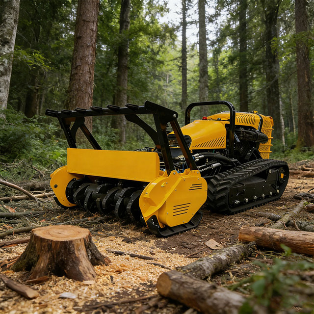 Diesel Powered Commercial Flail Mower Land Clearing Hydraulic Efficient Remote Control Forestry Mulcher