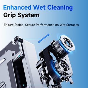 Robot nettoyeur de vitres automatique avec 2 brosses rotatives et pulvérisation d'eau à 6 directions pour les fenêtres de la maison - Product Image 6