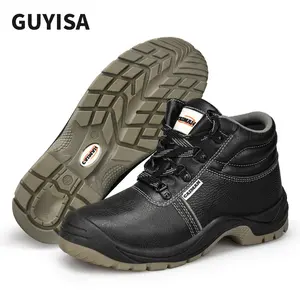 Brand safety boots waterproof microfiber leather wear-resistant iron sole men's work iron toe safety boots