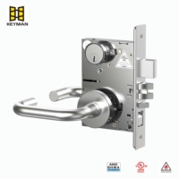 KEYMAN Ensemble de serrures à mortaise américaines de grade 1 ANSI Poignée de porte Serrure à cylindre à mortaise commerciale avec pêne dormant pour appartement