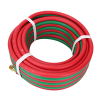Tuyau de soudage oxyacétylène PVC flexible double tuyau de soudage lisse double tuyau de gaz avec raccords en laiton pour équipement de soudage/coupage
