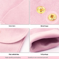 Haut de gamme velours tissu Snap-on Type bijoux sac pour anneau collier pendentif et petits accessoires stockage en gros bijoux sacs