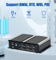 Mini-ordinateur industriel sans ventilateur Minitree 2 LAN 6 COM VGA HD I7 DDR4 MSATA M.2 NVME 2.5"SATA Embedded Box PC Mini PC industriel