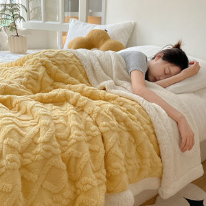 ผ้าแจ็คการ์ดหนา2ชั้นผ้าสักหลาดขนแกะสองชั้นสำหรับคู่รักขนาดคิงไซส์ฤดูหนาว - Product Image 5