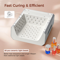 Sèche-vernis à ongles UV LED 60W en plastique pour usage domestique, lampe de manucure avec écran LCD, prise EU, US, UK
