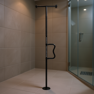 Barre de sécurité noire pour plafond, 7-10 pieds, avec poignée antidérapante, barre d'appui pour salle de bain, support de transfert du sol au plafond - Product Image 2