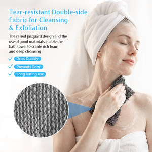 Multi-Function Foam Bath Towel Long Exfoliating Towels Exfoliating Washcloth <strong>Back</strong> <strong>Scrubber</strong> for Shower - Product Image 4