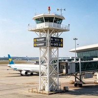 Torre de Acero Estructural, Plataforma de Observación de Múltiples Niveles, Torre de Aeropuerto Internacional, Torre de Vigilancia con Estructura de Acero de Forma Especial