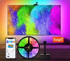 Amazon sıcak satış 1080P Tuya kamera LED şerit TV ekran Sync WiFi akıllı APP müzik Sync sürükleyici TV arka plan led şerit ışık