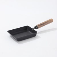 Poêle à frire rectangulaire en acier au carbone forgé de style japonais pour Tamagoyaki, antiadhésive, compatible induction