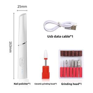 Outil de <span class=keywords><strong>manucure</strong></span> portable rechargeable par USB, meuleuse et polisseuse électrique avec moteur sans balai, élimine les peaux mortes et polit les ongles - Product Image 6