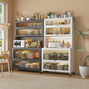 Mobiletto da <span class=keywords><strong>Cucina</strong></span> Multifunzionale a Più Ripiani <span class=keywords><strong>in</strong></span> Metallo, Non Pieghevole, per Forno a Microonde - Product Image 2