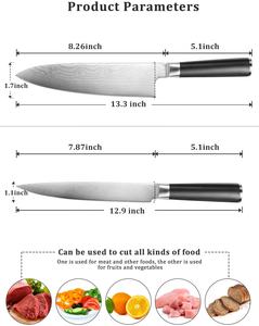 Ensemble de couteaux de chef en acier Damas classique allemand <span class=keywords><strong>Guara</strong></span> Lifetime Nnew - Product Image 4
