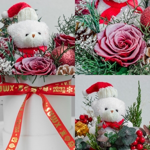 Cadeaux de Noël Lovebay, fleurs préservées dans une boîte, longue durée, 3-5 ans, fleurs préservées pour la décoration de Noël à la maison - Product Image 5