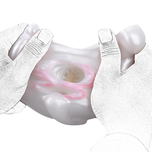 GEEBA piccolo maiale bianco figa tascabile a doppio foro maschio masturbatore, vibrante masturbazione maschile giocattolo del sesso per gli uomini all'ingrosso - Product Image 3