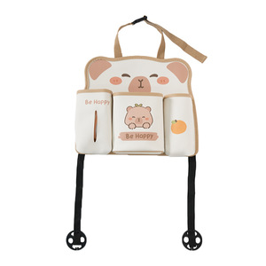 Bolsa de almacenamiento para el respaldo del asiento del coche, organizador impermeable de cuero con 4-7 bolsillos para coche con diseño de dibujos animados - Product Image 4