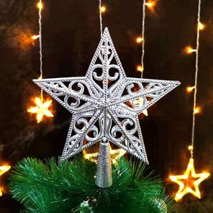 Distributor Supply 20Cm Five-Pointed Star European Style Christmas <b>Tree</b> Top Plastic Eco-Friendly for Festive Decorations - Product Image 3