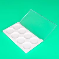 Elegante 8-Loch weiße transparente Kunststoff-Lidschattenbox & Palette-Verpackungsboxen aus recycelten Materialien für kosmetische Zwecke