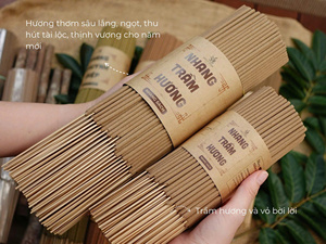 ธูปไม้กอกแท้30,40ซม. ผงวุ้น100% ธรรมชาติกลิ่นไหม้นานทำมือเป็นมิตรต่อสิ่งแวดล้อมออร์แกนิก - Product Image 3