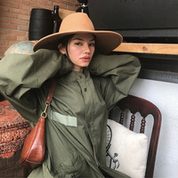 Nouveau Chapeau Jazz 2026 à Large Bord en Feutre de Laine pour Femme, Style Britannique, Couleur Unie, Tendance Automne Hiver