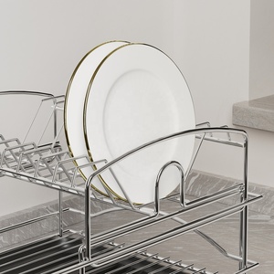 ชั้นวางจานแบบขยายได้สำหรับเคาน์เตอร์ครัว ที่คว่ำจานขนาดกะทัดรัดพร้อมที่<span class=keywords><strong>ใส่</strong></span>ช้อนส้อม ดีไซน์ทันสมัยสีดำด้าน เหมาะสำหรับอพาร์ทเมนต์ขนาดเล็ก - Product Image 2