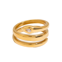 Bague de Fiançailles et de Mariage Classique en Laiton Plaqué Or 18 carats pour Femme, Entièrement Pavée de Zircons Cubiques 5A en Forme de Goutte, Vente en Gros Usine