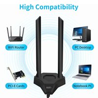 Antena WiFi de doble banda para interiores 8dBi 2,4 GHz 5GHz 5,8 GHz Base magnética RP-Para cámara de seguridad WiFi TP-Link