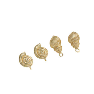 Placage Or 14K par Électrodéposition Robuste, Boucles <span class=keywords><strong>d</strong></span>'oreilles clous coquillage style océan <span class=keywords><strong>avec</strong></span> anneaux suspendus, Boucles <span class=keywords><strong>d</strong></span>'oreilles faites main <span class=keywords><strong>avec</strong></span> perles à suspendre soi-même - Product Image 5