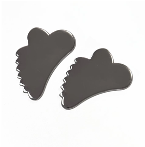 Outils de maquillage, soins de la peau, outil Gua Sha en acier inoxydable avec bord dentelé pour soulager les tensions musculaires - Product Image 3