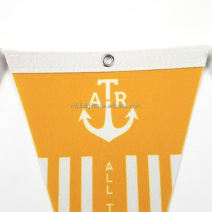 Bandiera di feltro stampata bandiera triangolo gagliardetto per le attività di evento pavese corde pendenti con bandiera promozionale Banner - Product Image 5