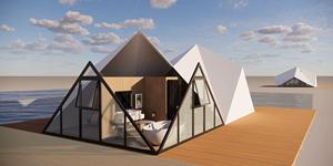 Maison Modulaire Géométrique Style Montagne enneigée, Tente Préfabriquée Toutes Saisons pour Camps Mobiles et Villas de Vacances - Vente en Gros - Product Image 3