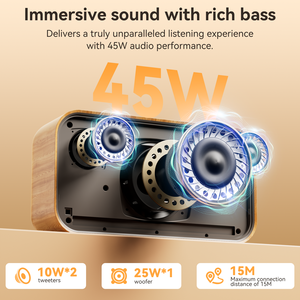 KUANGXIANG K16 Vintage Immersive <strong>Speaker</strong> Hands-free Calling <strong>Speaker</strong> Powerful <strong>Speaker</strong> with <strong>Voice</strong> <strong>Assistant</strong>, TF Card Playback - Product Image 5